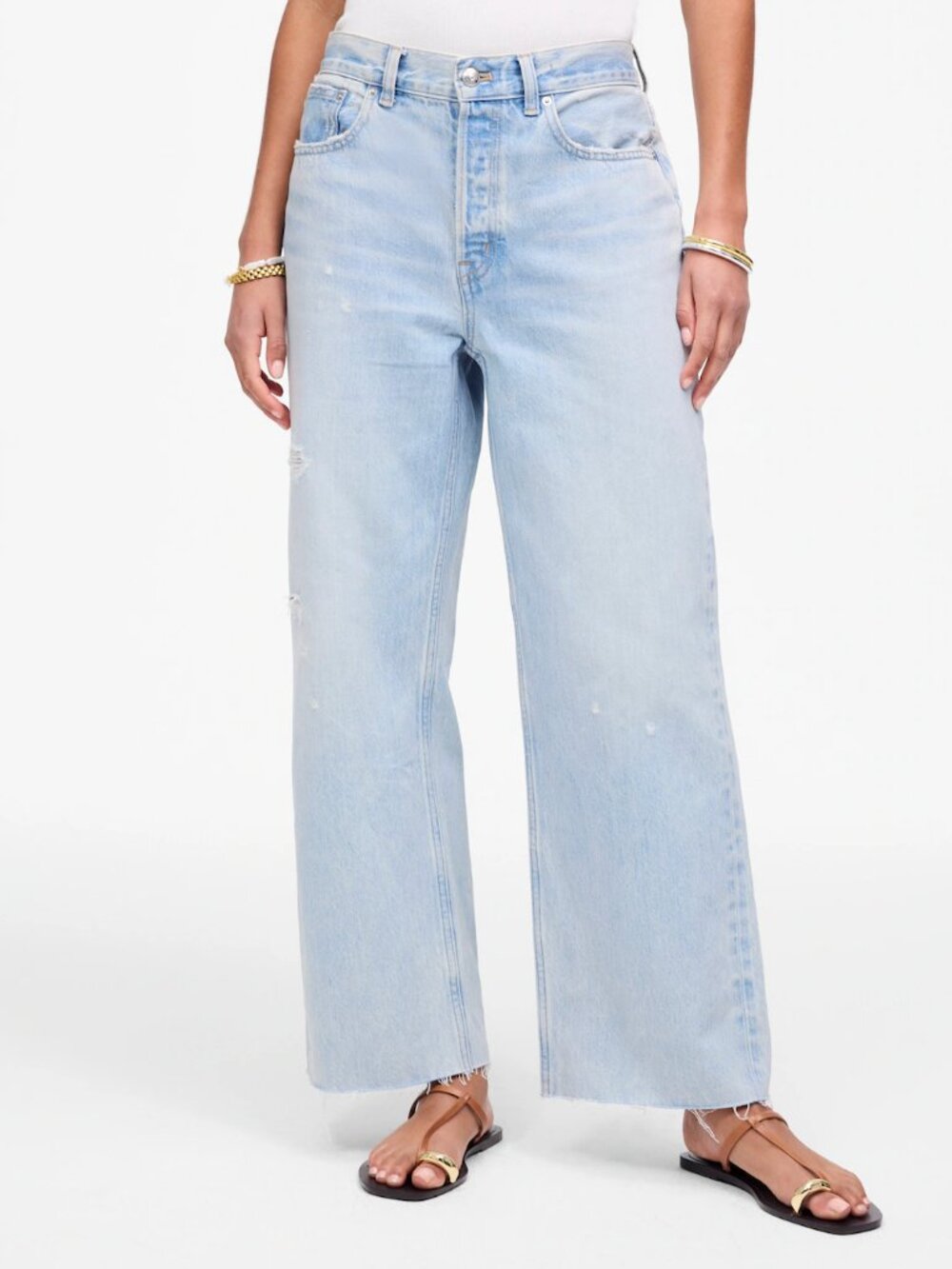 NWT Madewell Low Slung Baggy Crop Jeans in Foster Wash 25